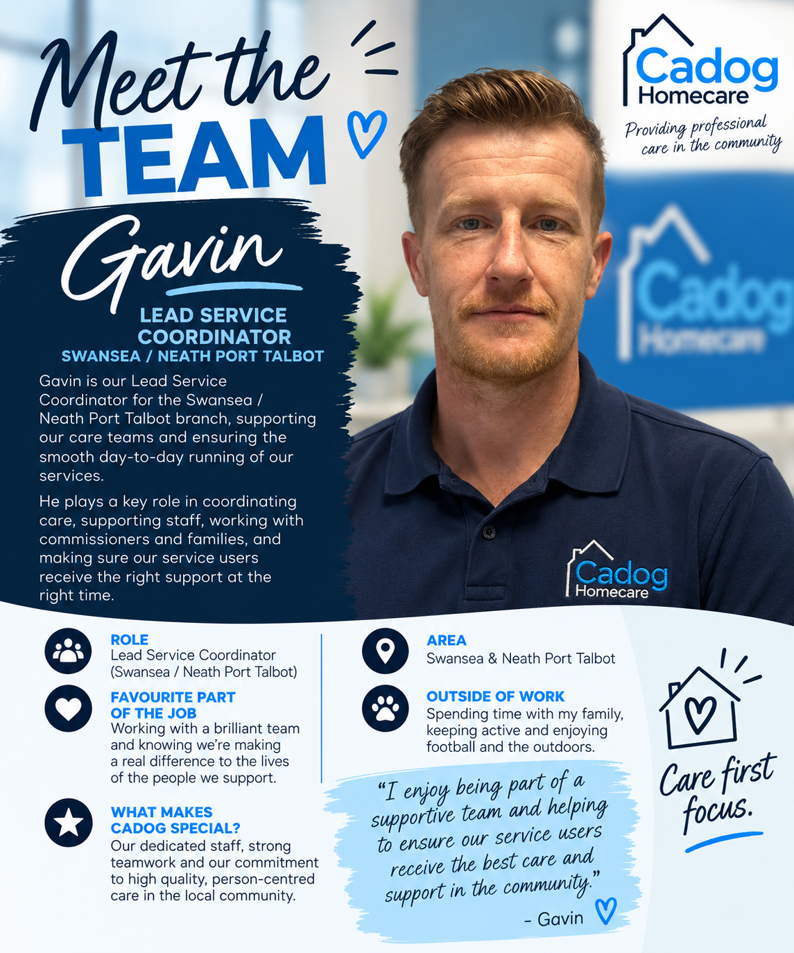 Gavin - Lead Service Coordinator for Swansea, Neath Port Talbot and Powys