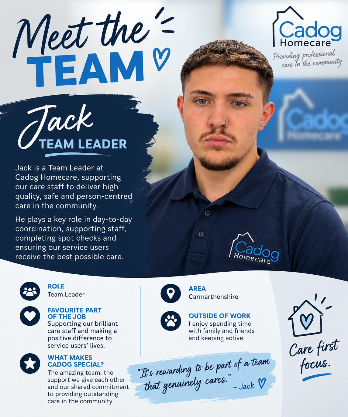 Jack - Team Leader for Carmarthenshire and Ceredigion