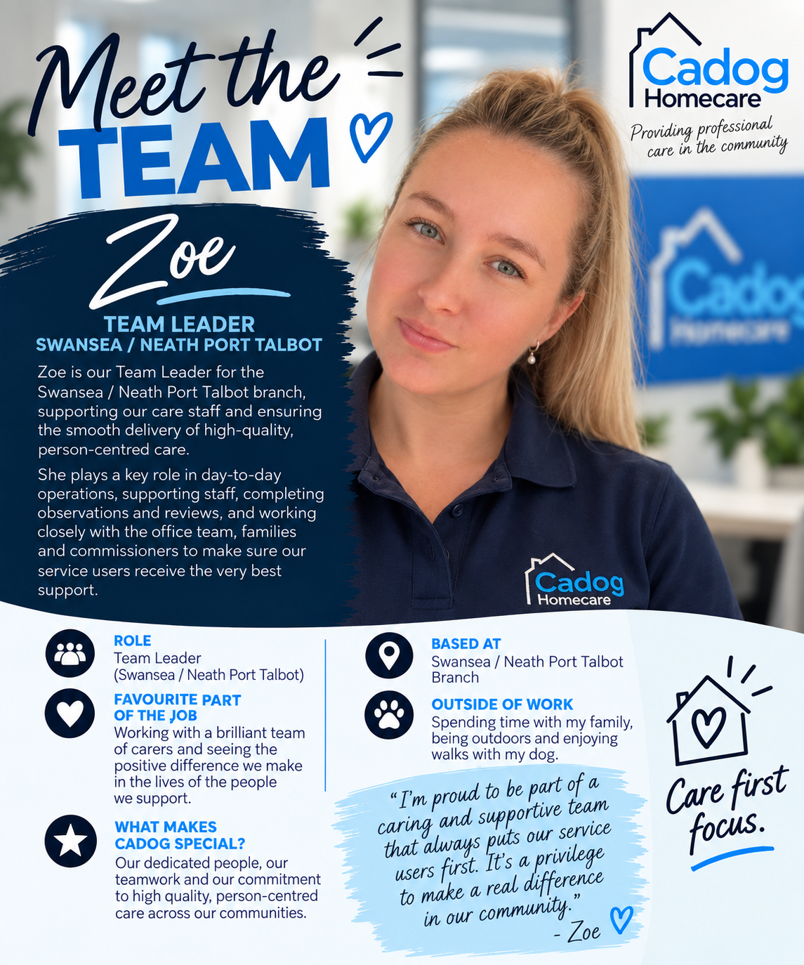 Zoe - Team Leader for Swansea, Neath Port Talbot and Powys